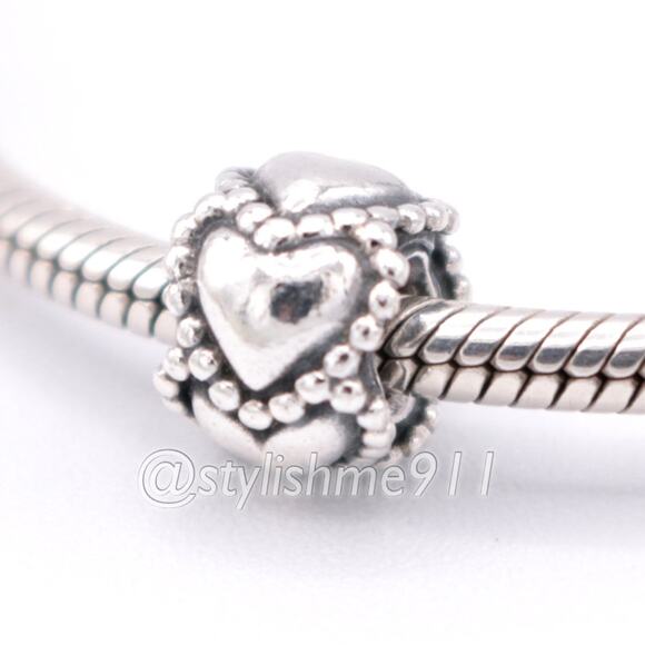 Authentic PANDORA Everlasting Love Charm - 790448 - Picture 1 of 10
